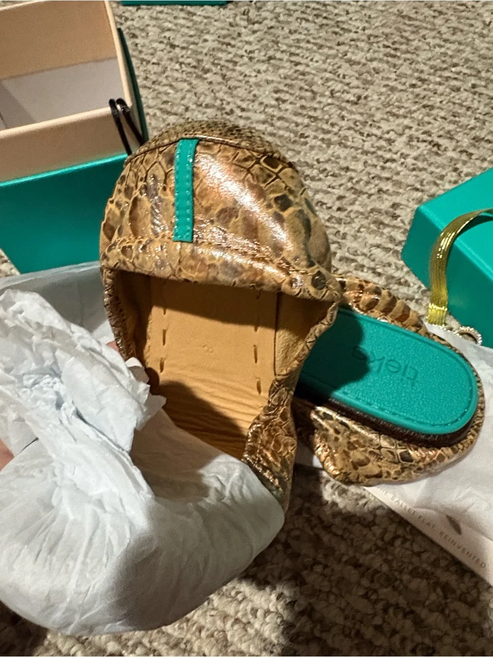 Tieks Vault Exclusive Sz 8 Copper Metallic - “Copperxes” NEW IN BOX